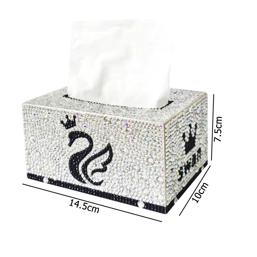 APWIKOGER 5D DIY Diamant Mosaik Tissue Case Set, quadratische Serviette Box zum Selbermachen in Multicolour, geometrisches Design für Home Office und Auto Dekor - Bild 3