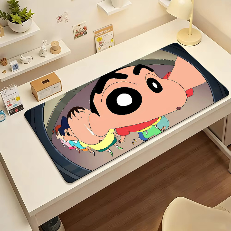 Crayon Shinchan XXL Gaming Mauspad in Multicolour, rutschfeste Schreibtischunterlage aus Gummi für PC und Laptop - Bild 6