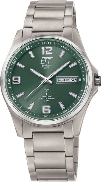 ETT Herrenuhr Everest, Solar, Titan, Grün, 41 mm, 10 ATM - Bild 1