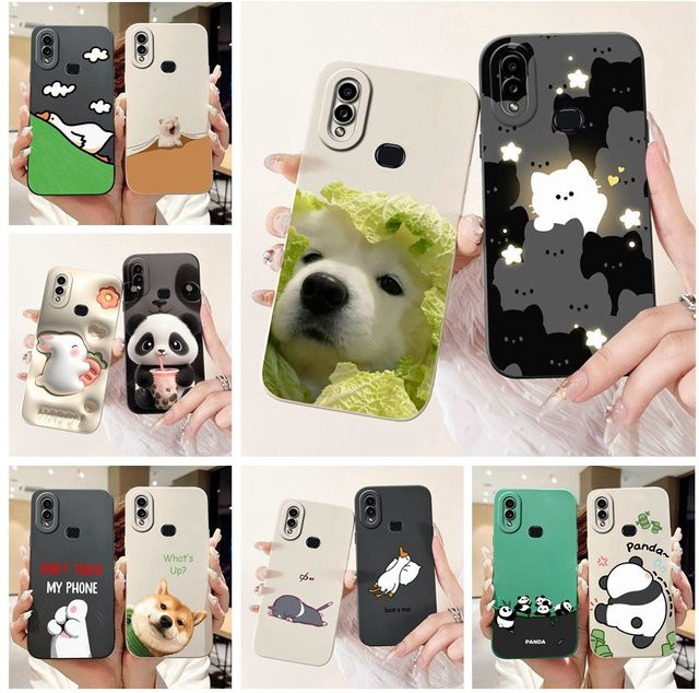 Stoßfeste Handyhülle mit niedlichem Hund Cartoon Design für Samsung Galaxy A10s SM-A105F, Galaxy A20 und A20s in Schwarz - Bild 1