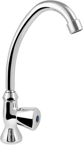 WELLWATER Wasserhahn für das Badezimmer aus Messing in Silber mit schwenkbarem Rohrauslauf und wassersparender Funktion, verchromt - Bild 1