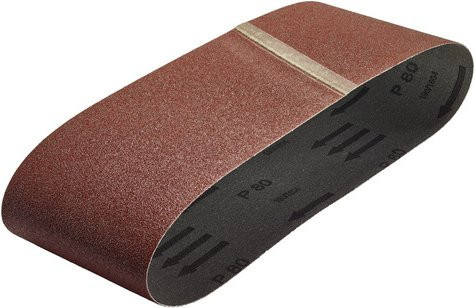 Wolfcraft Schleifband Korund Körnung k80 für Holz und Metall in Rot - Bild 1