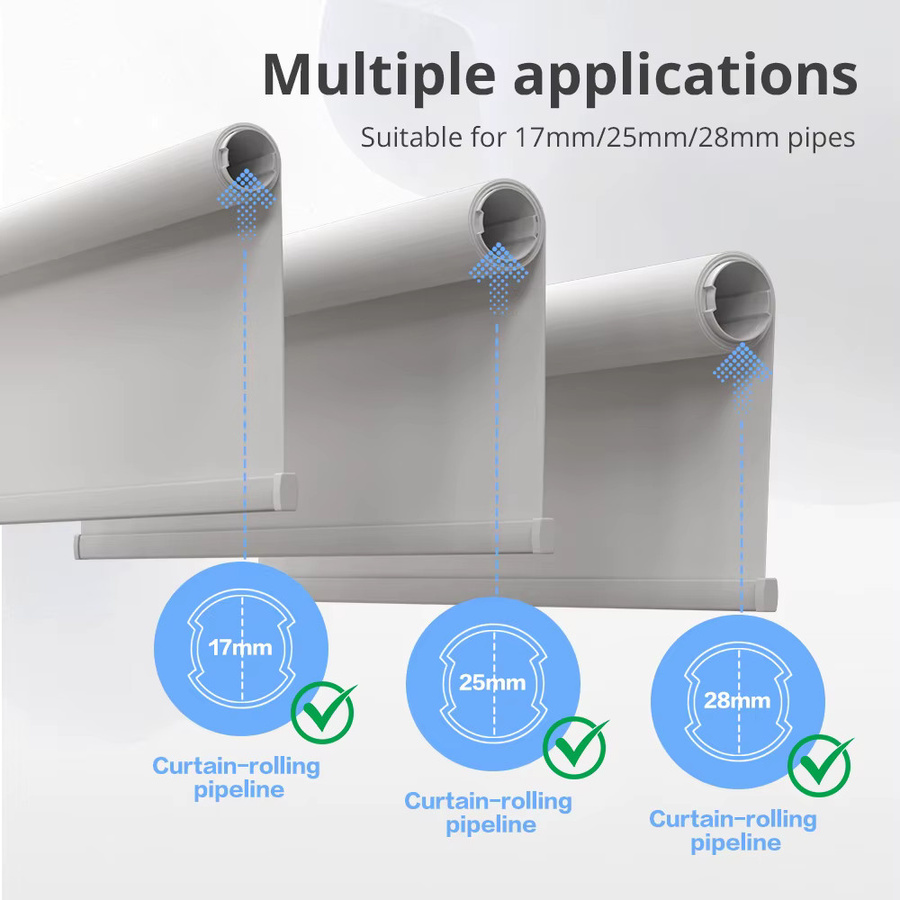 Zemismart Matter Over WiFi Elektrischer Vorhangmotor für 25 mm und 28 mm Rohre, kompatibel mit HomeKit, SmartThings, Alexa und Google Home - Bild 2