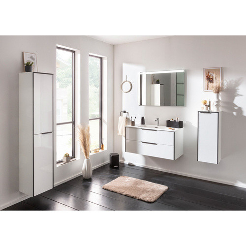 FACKELMANN Hochschrank Flair in Weiss mit 2 Türen und Soft-Close-Funktion, B/T/H: 32,0 x 32,0 x 163,3 cm - Bild 3