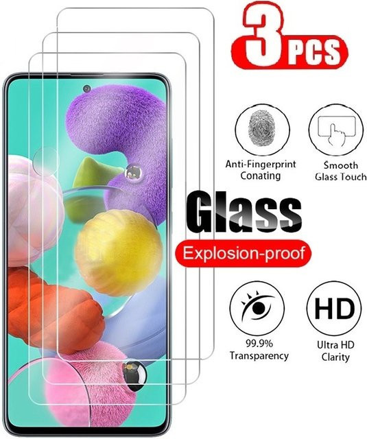 3er-Pack Xiaomi Displayschutzfolie aus gehärtetem Glas, transparent, passend für Redmi Note 10, Redmi 13, 13R, 13X, 13C sowie Redmi 10X Pro (4G/5G) - Bild 1