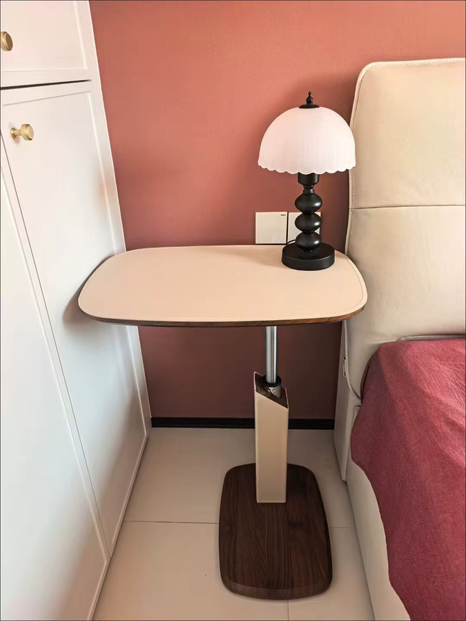 MOYU Multifunktionaler Beistelltisch mit drehbarer Platte und höhenverstellbarer Tischplatte in modernem Design für dein Home-Office - Bild 4