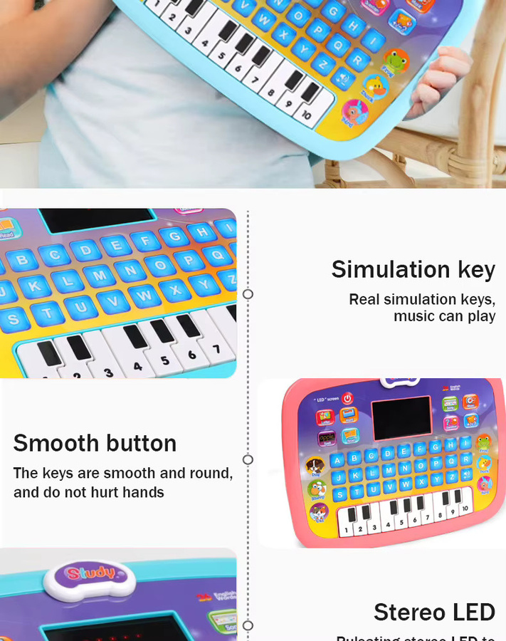 CONUSEA Kinder-Bildungs-Tablet-Spielzeug, Englisch-Lernmaschine, Musik-Sound, ab 3 Jahre - Bild 5