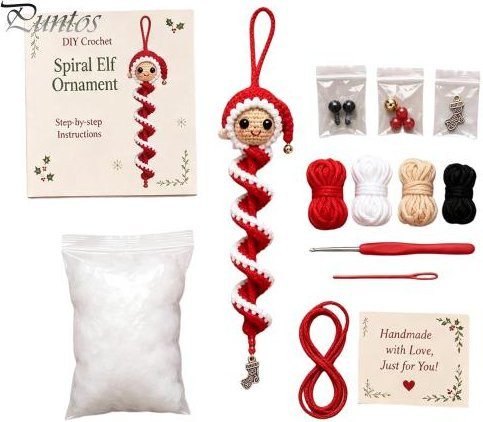 Häkelset für Anfänger Puppe Spiralornament, DIY-Kit, Bunt / Mehrfarbig - Bild 1