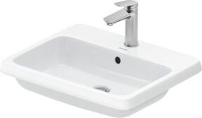 Duravit Einbauwaschtisch Qatego in Weiß hochglanz mit einem Hahnloch, B/T: 55 x 45,5 cm - Bild 1