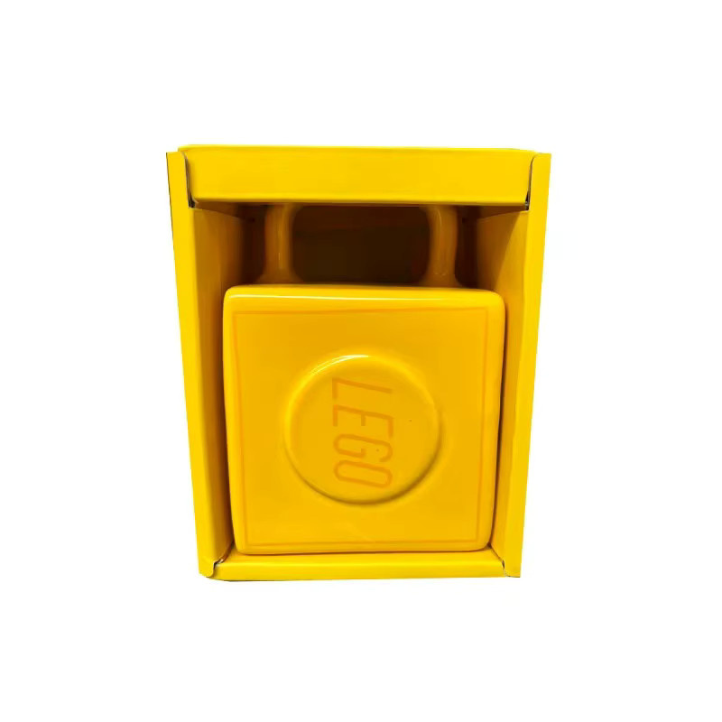 Lego Kaffeetasse im Ziegelstein-Design, Gelb, 320 ml - Bild 1