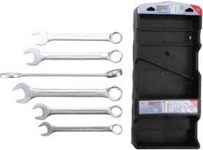 BGS Maul-Ringschlüssel-Satz extra lang aus Chrom-Vanadium, 6-teilig, SW 34 - 50 mm, silber - Bild 1