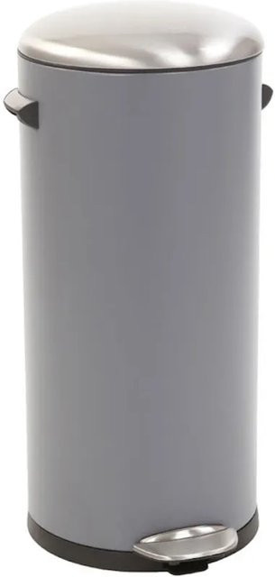 PROREGAL Retro Treteimer Grau mit markanten Griffen und Kugelkappe, Höhe: 68,5 cm, Durchmesser: 29,2 cm - Bild 1
