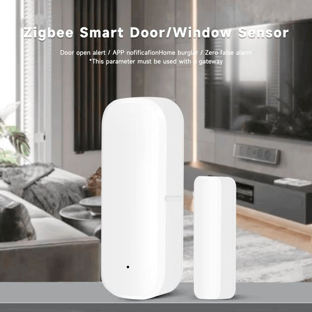 Tuya Zigbee Tür- und Fenstersensor in Weiß für Smart Home Sicherheit und Alarmierung - Bild 1