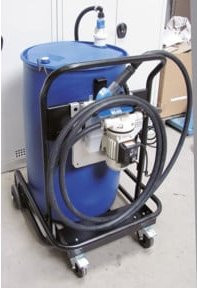 CEMO Bluetroll Mobil BASIC AZV Fahrbare Tankanlage in Blau für Fässer und IBC mit Pumpensystem und Automatik-Zapfventil - Bild 2