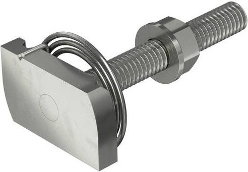 OBO Bettermann Hammerkopfschraube MS41HBF M8x60 A4-80 aus Edelstahl in Silber, 25 Stück - Bild 1