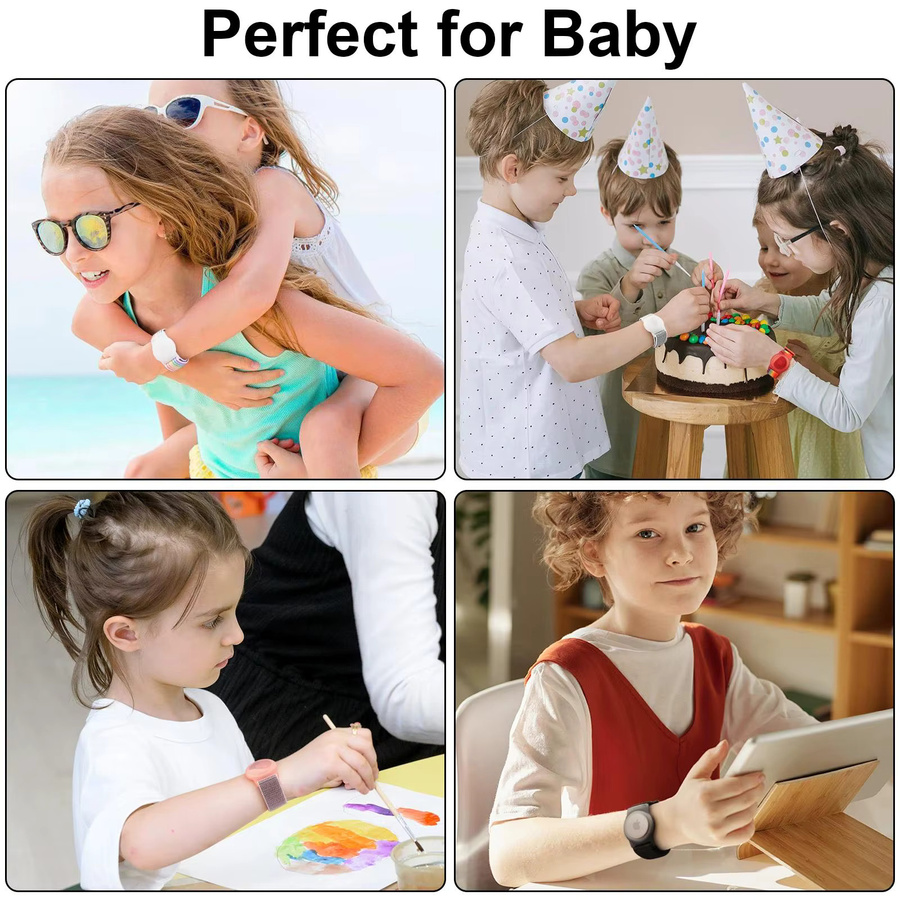 QUERPXAF Einstellbares Nylon Armband für Apple AirTags als Kinder GPS Tracker Zubehör in Schwarz - Bild 3