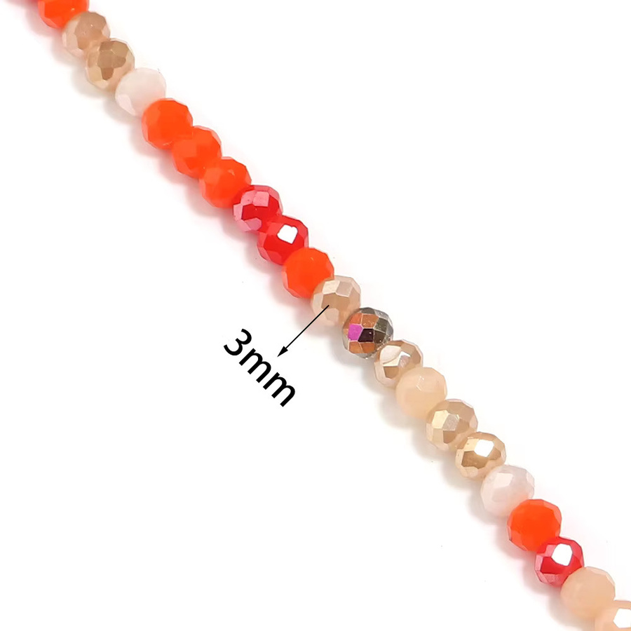 louleur Spacer-Perlen, Kristallperlen, Glas, gemischte Farben, 3x2mm - Bild 2