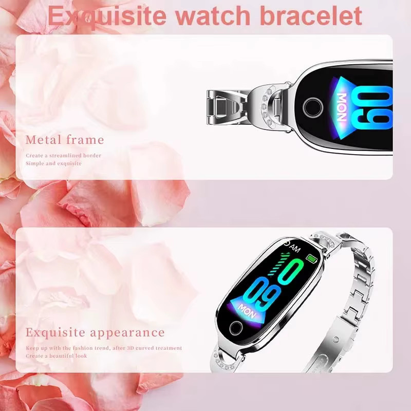 CHAONB Smartwatch, Edelstahl, Schwarz, Damen, Wasserdicht - Bild 3