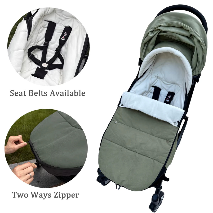Colu Kid Warmer Fußsack für Kinderwagen in Schwarz, kompatibel mit Babyzen YOYO, YOYO+, YOYO2, Stokke YO3 und Bugaboo - Bild 2