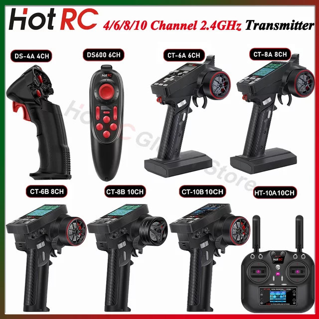 Hotrc DS600 Sender Fernbedienung, Empfänger, black - Bild 1