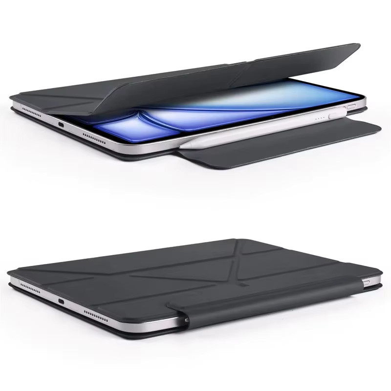Magnetische Tablet-Hülle für Apple iPad Pro, Air und Mini in Purple, Smart Y-Folding Folio Cover - Bild 2