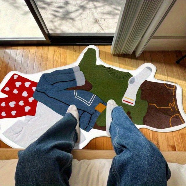 VIKAMA Dekorativer Teppich mit abstraktem Design in Multicolour für Wohnzimmer und Schlafzimmer - Bild 1