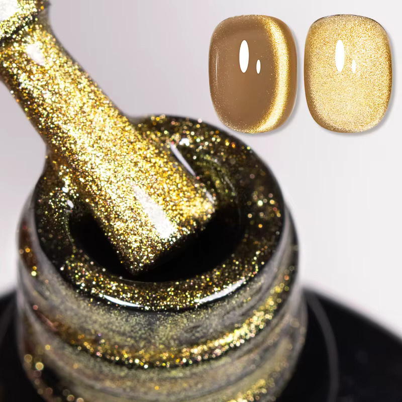AWStorG Golden Gradient Cat Eye Nagellack, Schimmernd - Bild 5