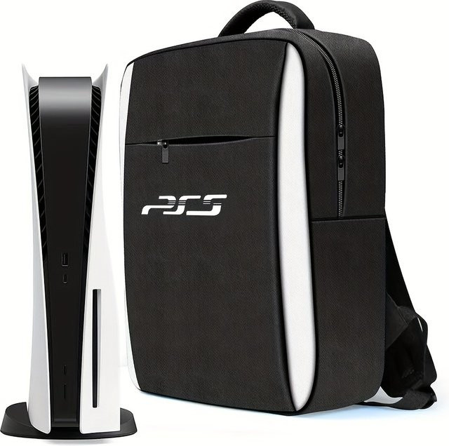 Sony PS5 Reiserucksack in Schwarz für Konsole und Zubehör als schützende Tragetasche - Bild 1