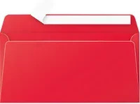 Clairefontaine Pollen Briefumschläge ohne Fenster DIN lang, Rot, selbstklebend - Bild 1