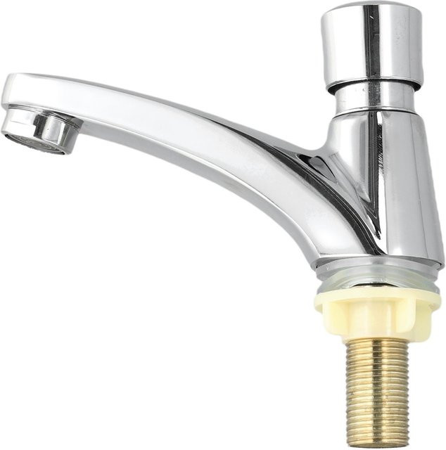 Betterlife Household Chrom Badezimmerarmatur mit automatischer Abschaltung und Wassersparfunktion in Grau/Silber - Bild 1