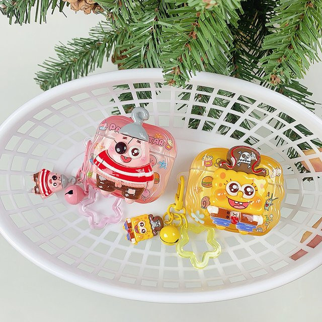 3D SpongeBob Schwammkopf und Patrick Star Schutzhülle für Apple AirPods 1 2 3 4 Pro 2 3 Generation - Bild 1