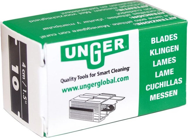 Unger ErgoTec Ersatzklingen aus Carbonstahl, 2 x 10 Stück, Grau-Weiß - Bild 1