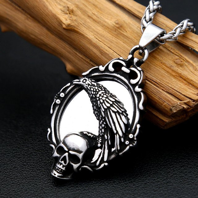 NORTHMAN Anhänger Halskette, Edelstahl, Silber, Vintage, Unisex - Bild 1