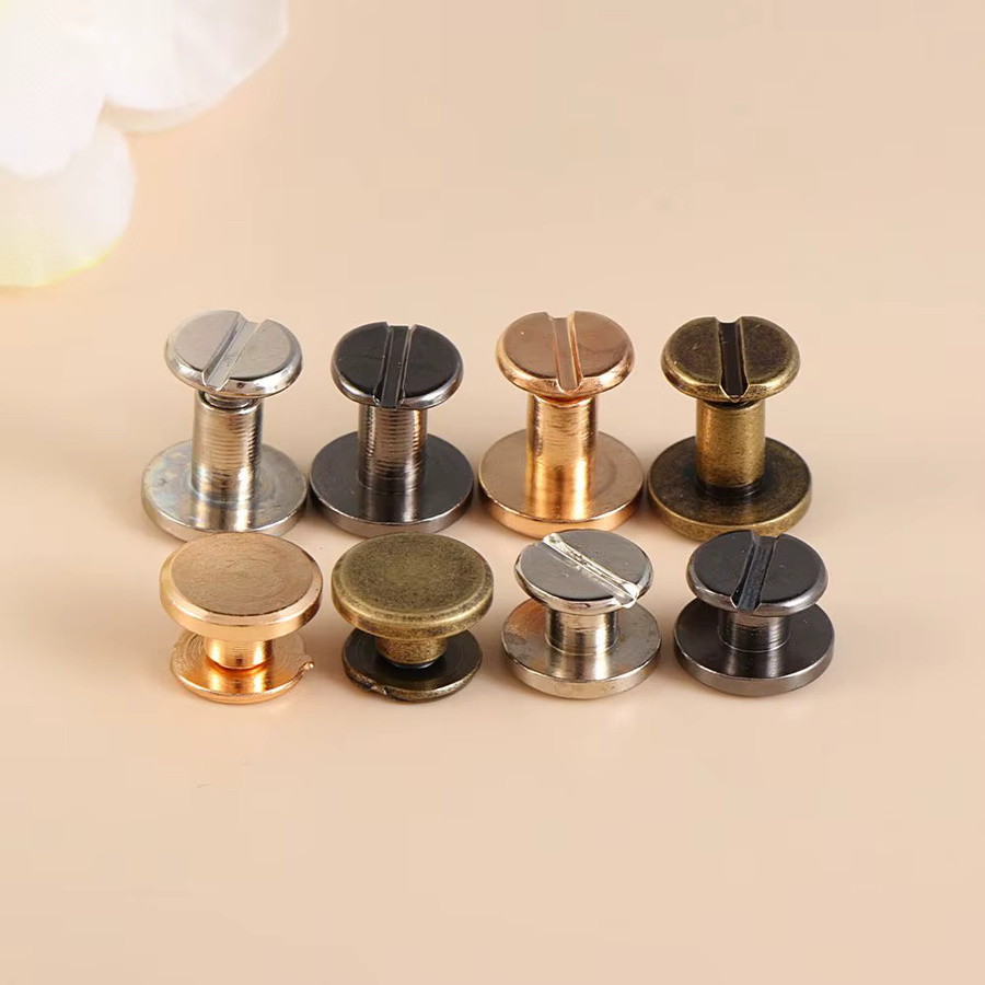 10 Sets Bekleidungsnieten aus Messing für DIY Scrapbooking und Textildekoration in Gold und Bronze - Bild 4