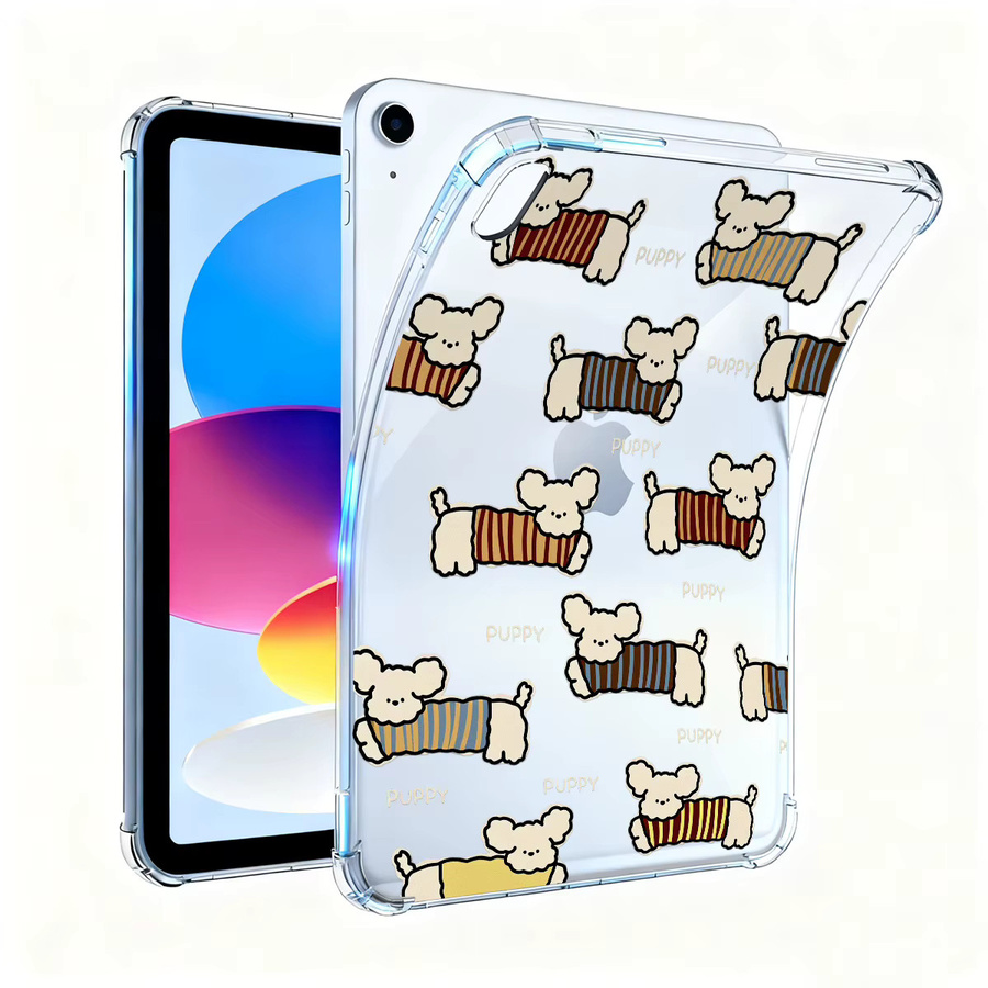 Transparente Teddy-Hunde Schutzhülle für Apple iPad Pro, iPad Air und iPad Mini Modelle - Bild 4