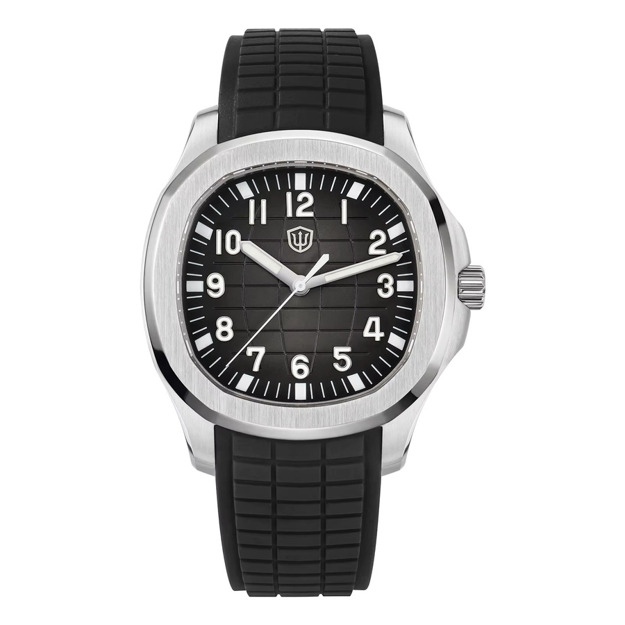 Watchdives Taucheruhr, Quarzwerk, Edelstahl, 38 mm, Schwarz, Herren - Bild 7