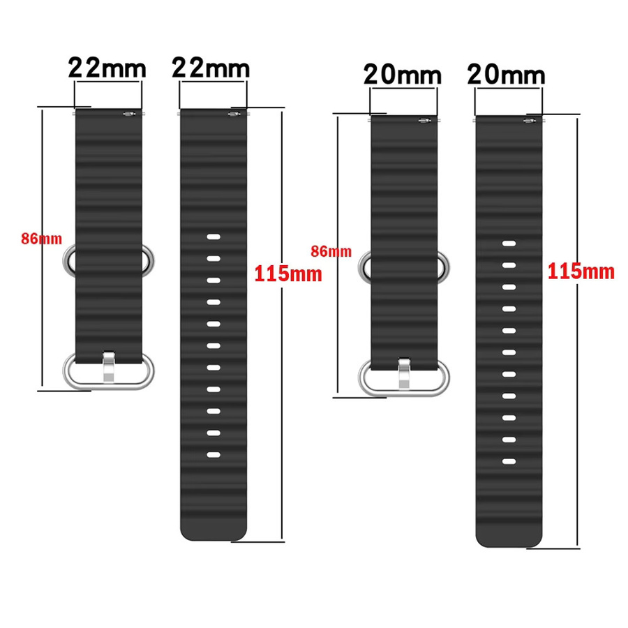 NEY Uhrenarmband Silikon, Klassisch, Schwarz - Bild 4