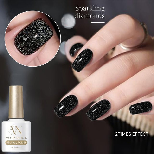MIANEL NAIL Nagellack, Black, Schimmernd, Gel, 10 ml - Bild 1