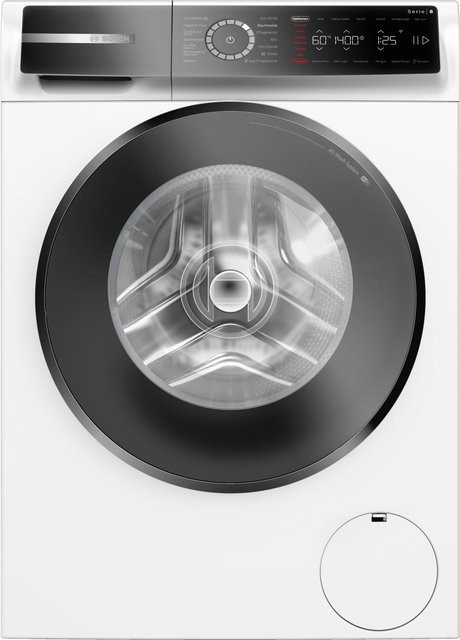 Bosch Serie 8 Waschmaschine in Weiß mit 9 kg Kapazität, 1400 U/min Schleuderdrehzahl, WiFi, App-Control und Aquastop - Bild 1