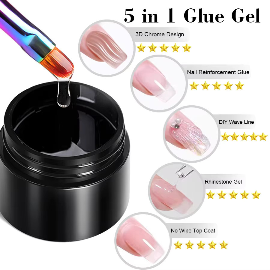 QAZIXU Nagellack-Gel, transparent, glänzend - Bild 3
