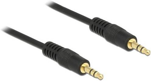 Delock 83742 Audio Anschlusskabel mit 3,5 mm Klinkensteckern in Schwarz, 0,5 m - Bild 1