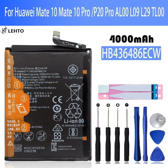 Huawei Akku HB436486ECW in Schwarz für Mate 10, Mate 10 Pro und P20 Pro inklusive Werkzeug-Set - Bild 1