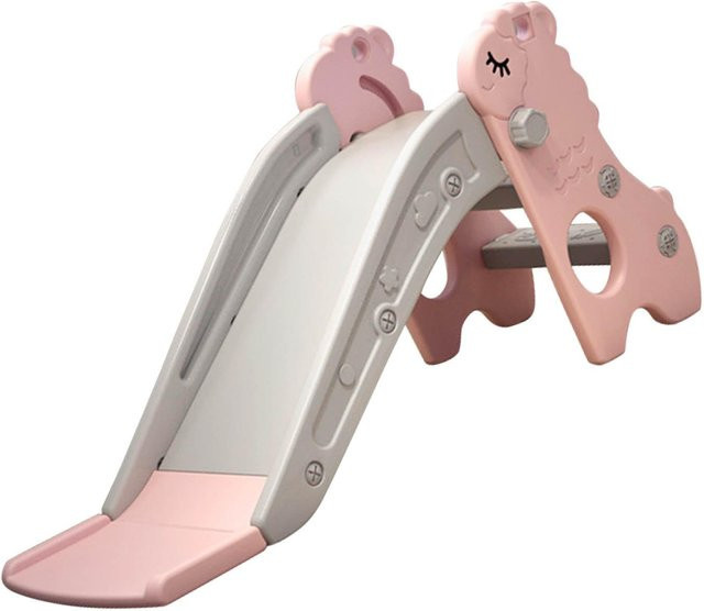 aimo Kinder Indoor Rutsche, Faltbar, Rosa Grau Weiß - Bild 1