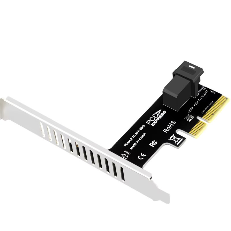 T.F.SKYWINDINTL PCIe 4.0 zu SFF-8643 SAS/SATA Adapter 4-Port RAID Konverter für 2,5 Zoll NVME SSD und HDD Erweiterungskarte in Schwarz - Bild 4