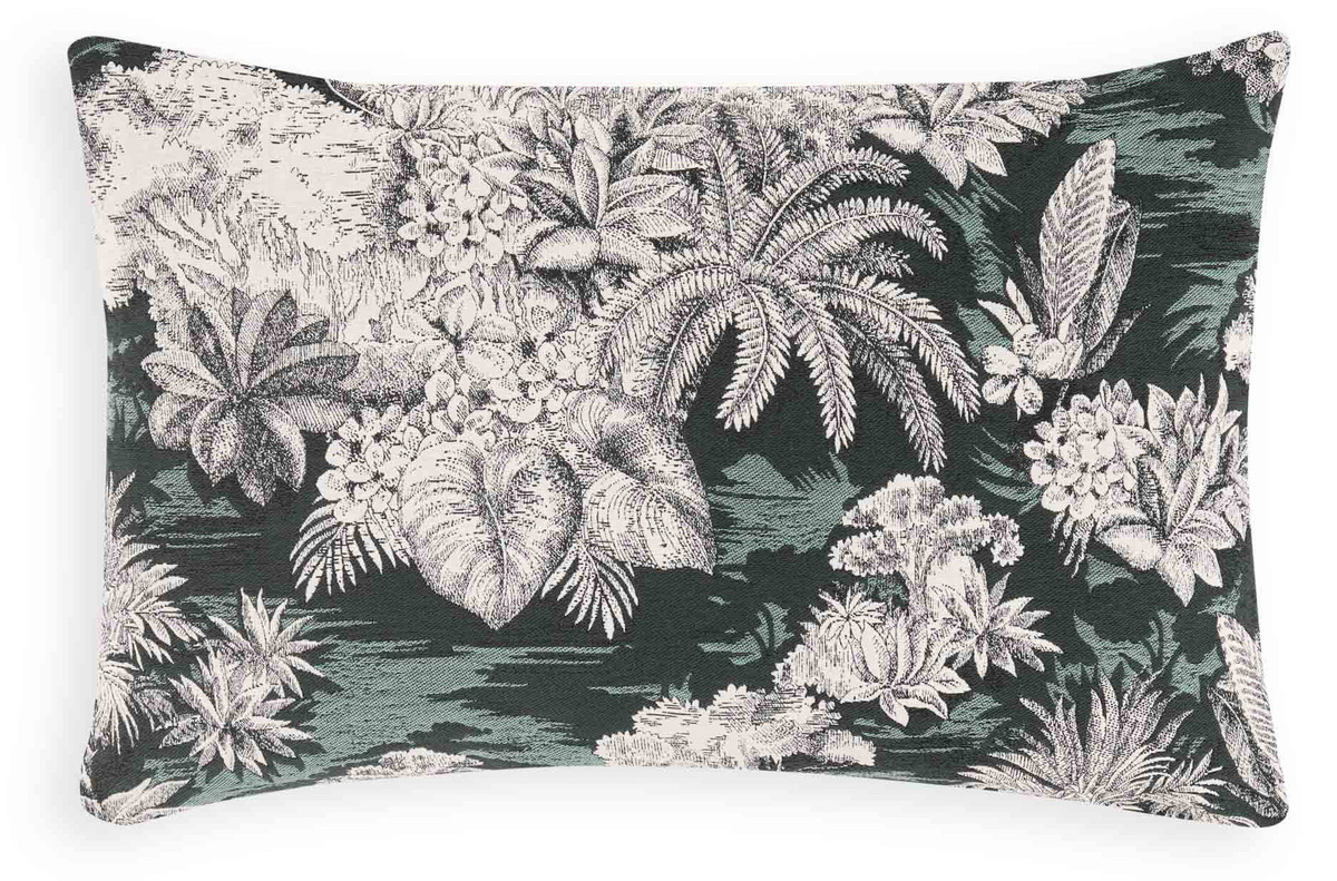 Bassetti Kissenhülle Jacquard BOBOLI in Verde mit floralem Design, B/H: 40 x 60 cm - Bild 1