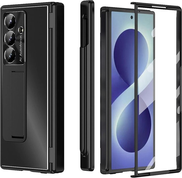 Samsung Galaxy Z Fold8 Ultra Full Cover Handyhülle mit 9H Schutzglas und Stift in Schwarz - Bild 1