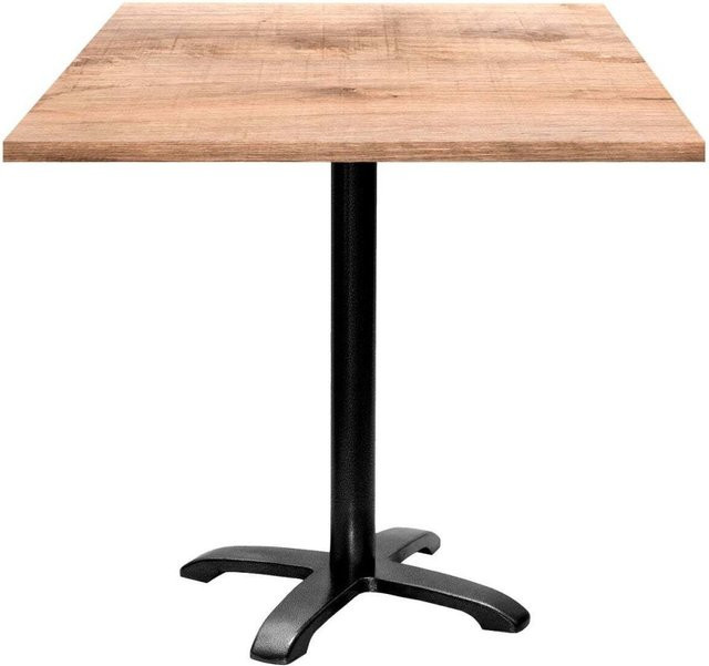 RestooTab Tisch Bazila quadratisch in Eiche und Schwarz, B/T/H: 70 x 70 x 74 cm - Bild 1