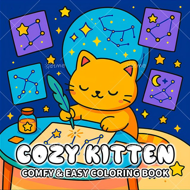 COSY KITTEN Malbuch, Tiere, für Erwachsene - Bild 1