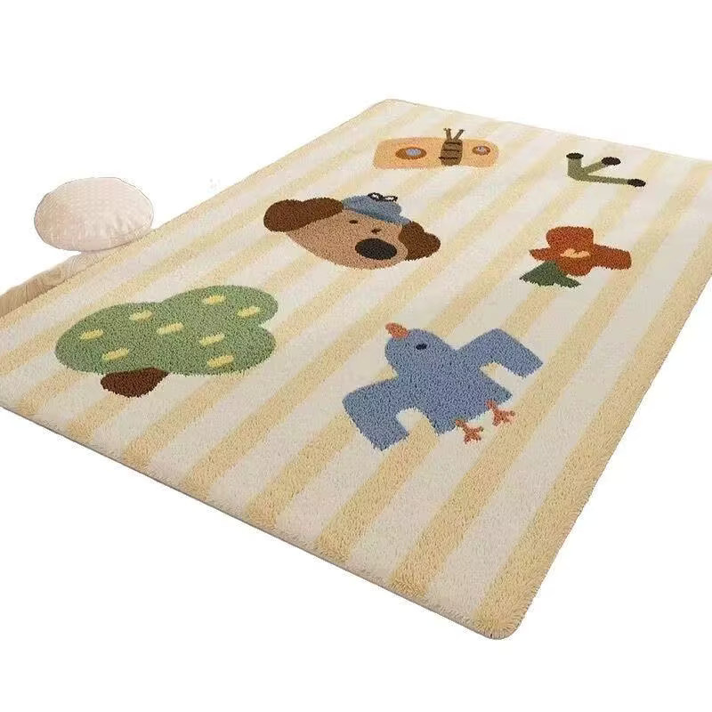 VIKAMA Weicher Teppich mit süßem Welpen-Design, Schmutzabweisend und Verschleißfest, Rechteckig, Mehrfarbig, Breite: 120 cm, Tiefe: 80 cm - Bild 2