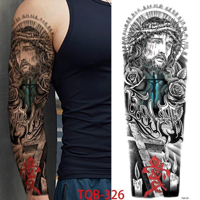 Temporäre Tattoo-Aufkleber, Flower Love, Unisex - Bild 1